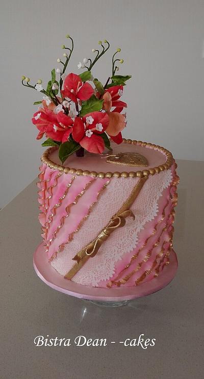 Bougainvillea and ruffles   - Cake by Bistra Dean 