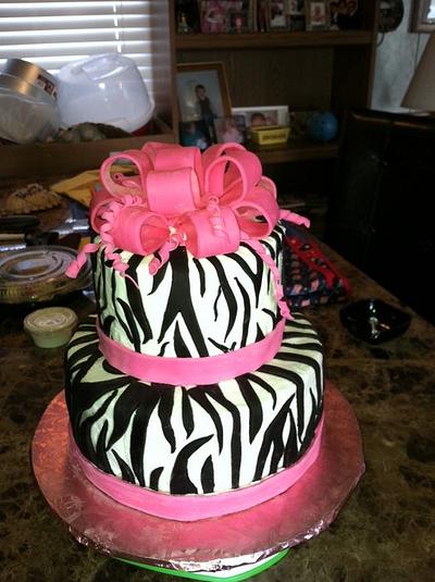 Zebra Birthday Cake - Cake by TastyMemoriesCakes