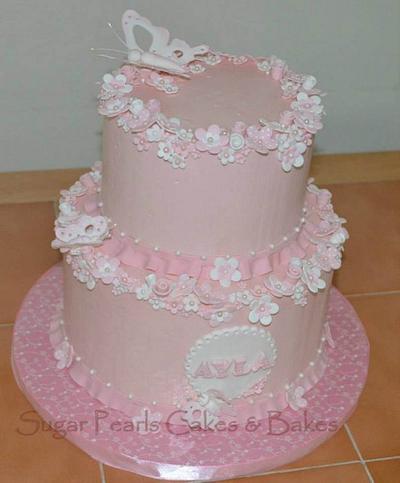 Butterflies & Blossoms - Cake by SugarPearls