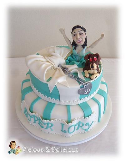 Super Lory in Tiffany's style - Cake by Sara Solimes Party solutions