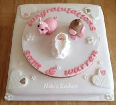 Engagement - The Pig & Mole - Cake by Nikskakes