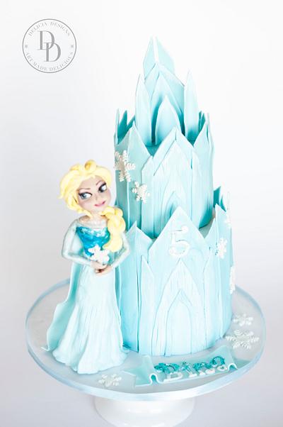 Frozen Castle Cake & Elsa - Cake by Delicia Designs