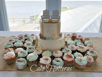 Small two tier with cupcakes - Cake by Donna Tokazowski- Cake Hatteras, Martinsburg WV