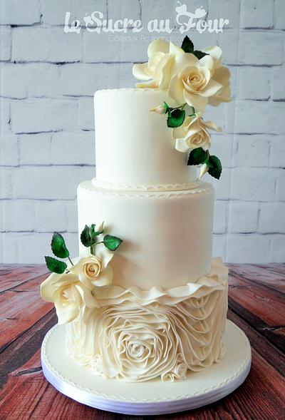 Simple, Elegant wedding cake - Cake by Sandra Major