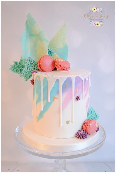 Watercolour Drip Cake  - Cake by Dollybird Bakes