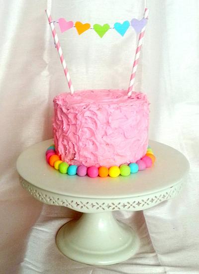 Rainbow Heart Smash Cake - Cake by ButterflySweets