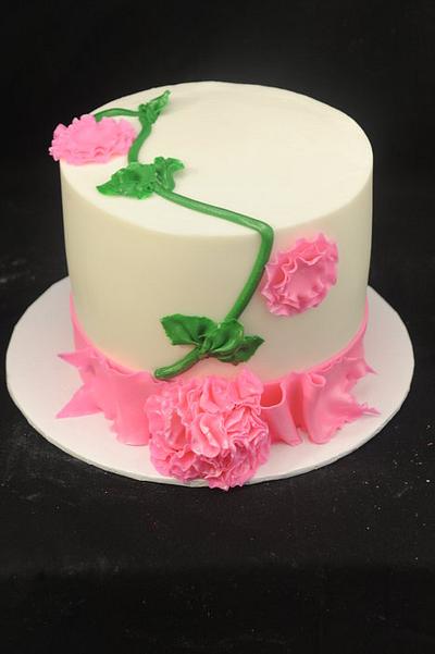 Ruffles in Pink and Green - Cake by Sugarpixy
