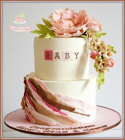 Peony Baby shower - Cake by Jo Finlayson (Jo Takes the Cake)