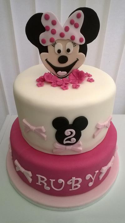 Minnie Mouse Birthday Cake - Cake by Combe Cakes