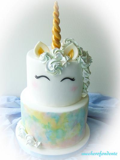 Watercolor Unicorn Cake - Cake by zuccherofondente