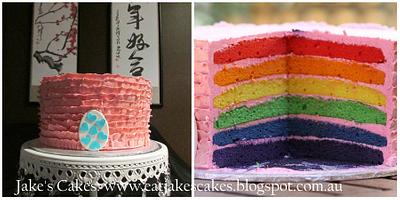 Simple Rainbow Cake - Cake by Jake's Cakes