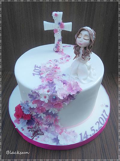First communion for girl - Cake by Zuzana Kmecova