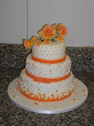 Orange flower cake - Cake by Mandy