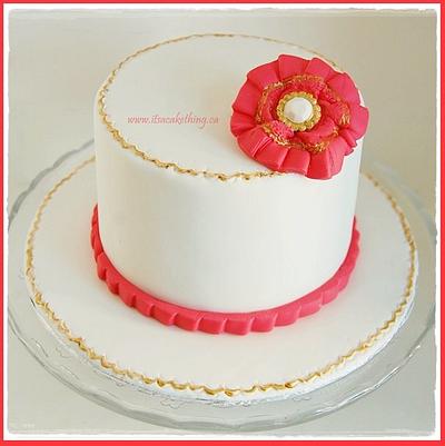 Gold and Pink Birthday  - Cake by It's a Cake Thing 