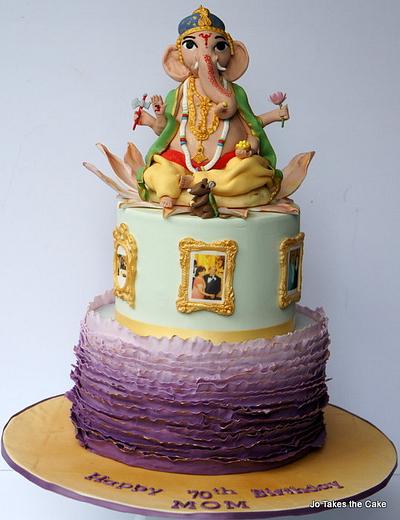 Lord Ganesha 70th Birthday Ruffles - Cake by Jo Finlayson (Jo Takes the Cake)