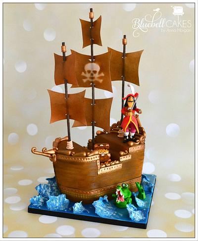 Captain Hook and his ship - Cake by bluebellcakes