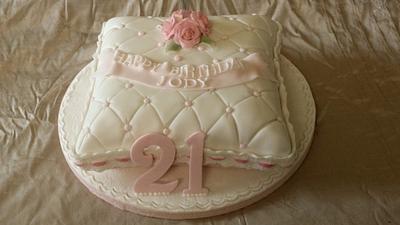 21st Birthday  Pillow cake - Cake by Kell77
