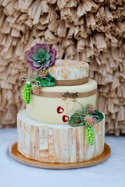 Succulent Love - Cake by QuilliansGrill