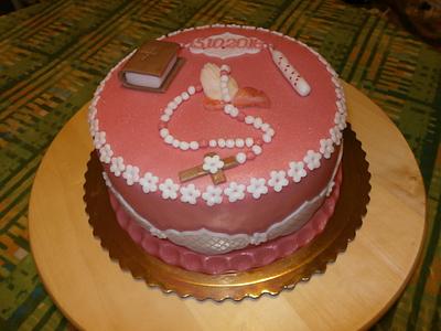 Cake at the reception. - Cake by Jannette