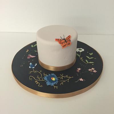 Embroidery butterfly cake - Cake by R.W. Cakes