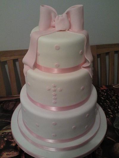 girls christening cake - Cake by lucy 
