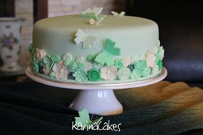 Green Butterfly Cake - Cake by Karina Skotkova