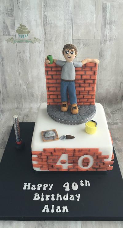 40th birthday Builder cake - Cake by Cupcake-Heaven