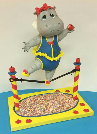 snow white the rope dancing hippo - Cake by Wendy Schlagwein