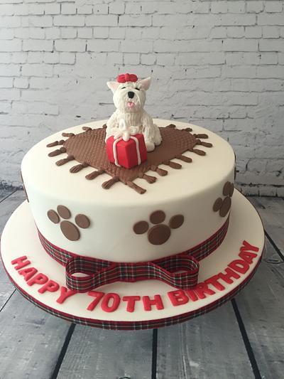 Westie dog cake - Cake by Claire willmott