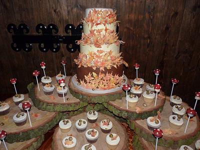 Autumn Themed Wedding Cakes - Cake by CodsallCupcakes