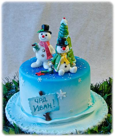 Funny snowmen cake - Cake by Maria Schick