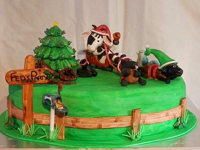 Christmas down on the farm - Cake by Audra