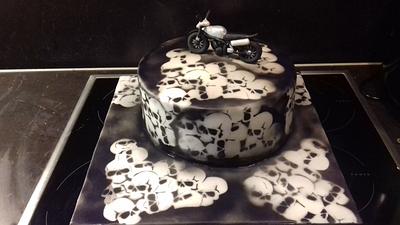 Biker and Skull cake - Cake by Anita