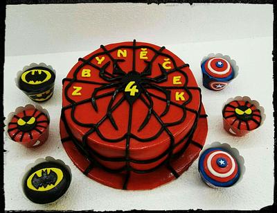 Spiderman and the superheros cupcakes - Cake by Zlatka 