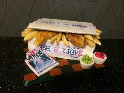 Fish & Chips - Cake by Witty Cakes