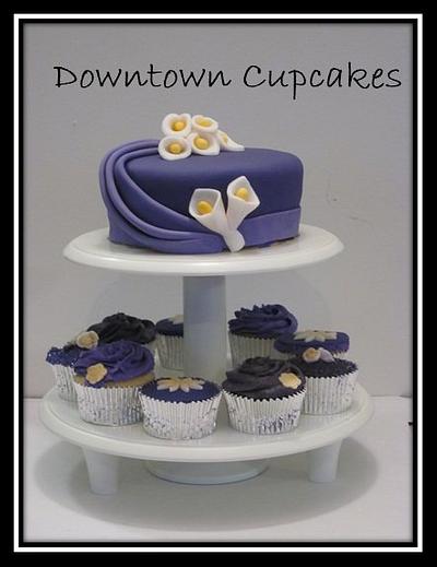 Purple & Gold Wedding - Cake by CathyC