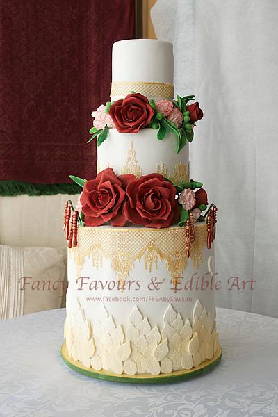 Tahira's wedding cake - Cake by Fancy Favours & Edible Art (Sawsen) 