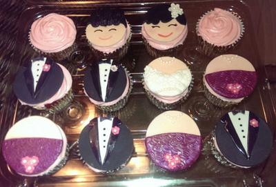 Bridal Party Cupcakes - Cake by Fun Fiesta Cakes  