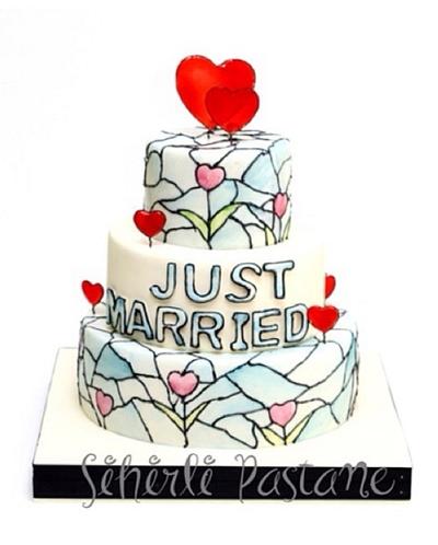 Stained Glass Wedding Cake - Cake by Sihirli Pastane