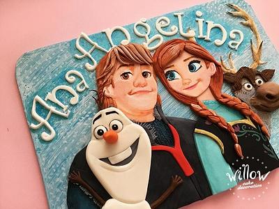 Frozen, 2D fondant cake decoration - Cake by Willow cake decorations
