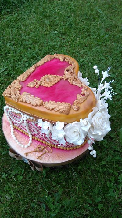 Wedding jewelry box - Cake by Zuzana Kmecova