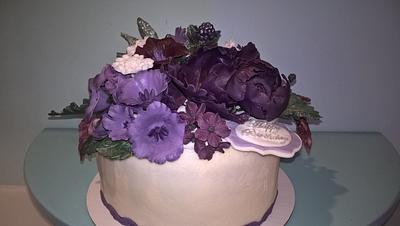 Basket of Blooms Purple - Cake by Ms. Shawn