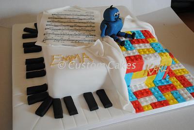 Half Music / Half Lego - Cake by Custom Cakes