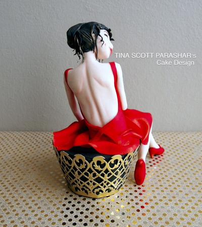 Lady in Red - featured in Cake Masters Magazine - Cake by Tina Scott Parashar's Cake Design