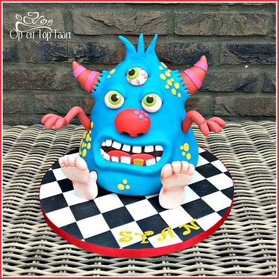 Funny 3D Monster Cake - Cake by Op en Top Taart
