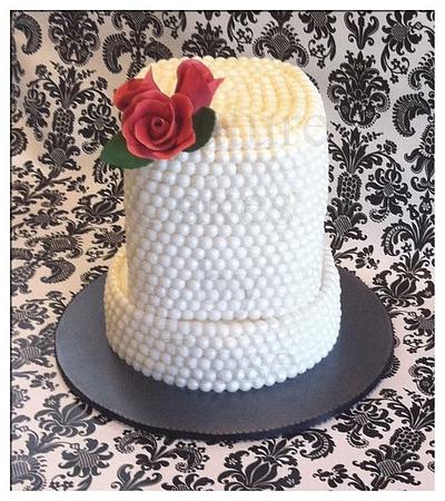 pearlized bday cake - Cake by couturecakesbyrose