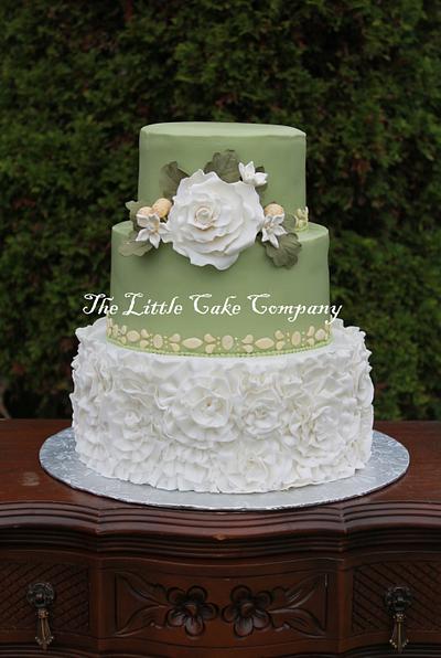 ruffles and roses wedding cake - Cake by The Little Cake Company
