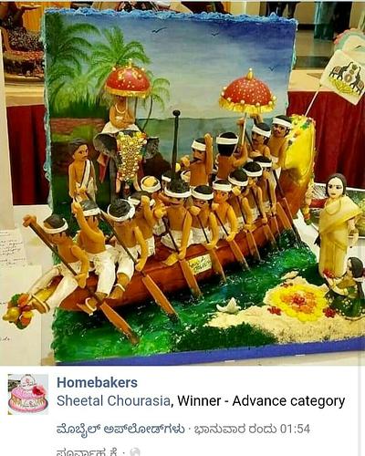 Kerala theme : "The Grant Snake Boat"  - Cake by Sheetal chourasia 