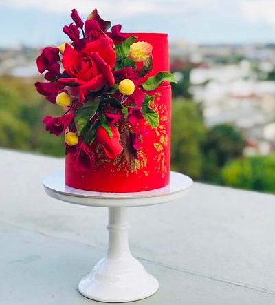 sugar Roses - Cake by Le RoRo Cakes