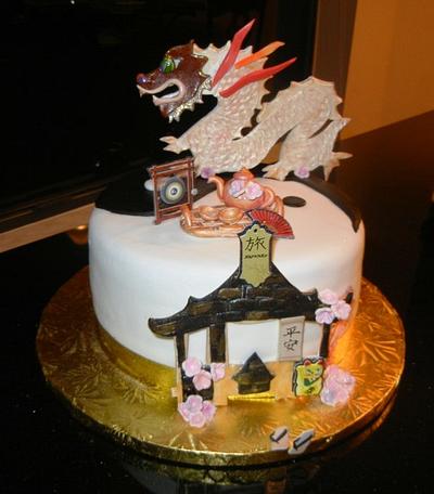 "The Cake with the Dragon Tattoo"  - Cake by Fun Fiesta Cakes  